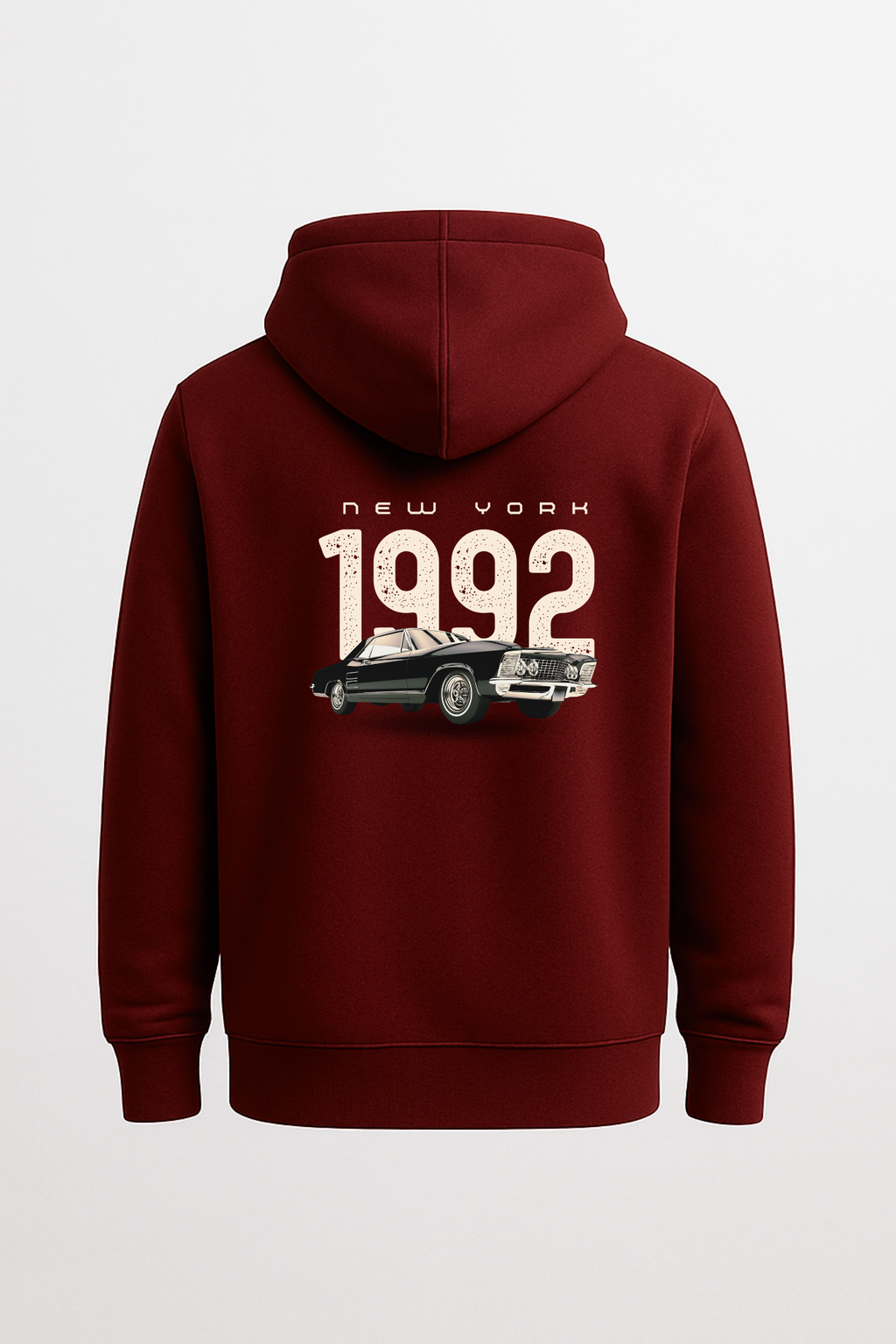 Classic Car 1992 Edition Relaxed  Hoodie  Maroon