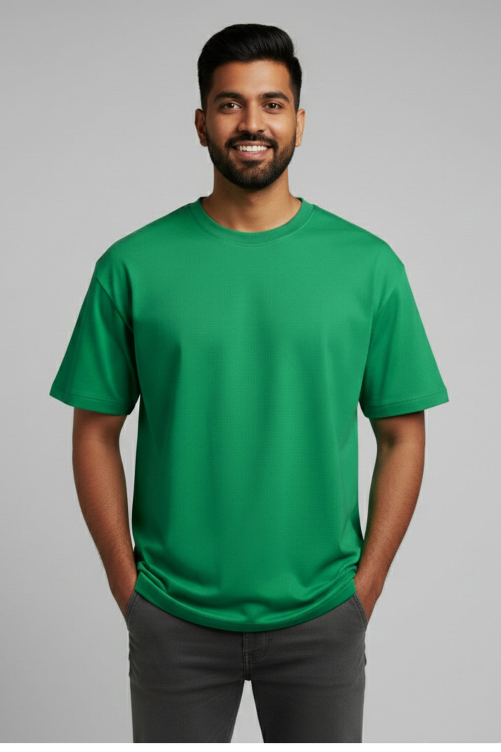 Plain Oversized T-Shirt - Pista Green