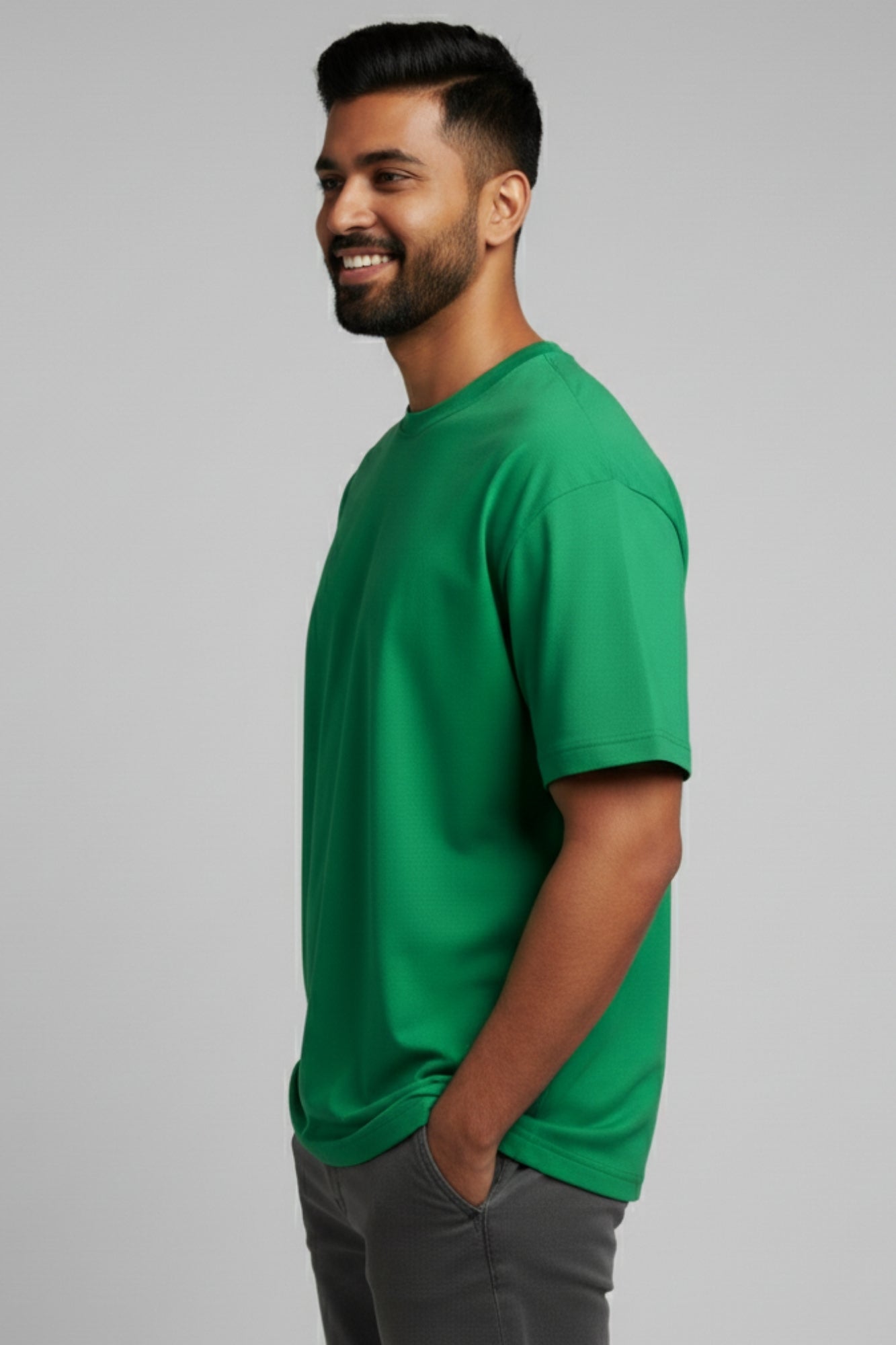 Plain Oversized T-Shirt - Pista Green