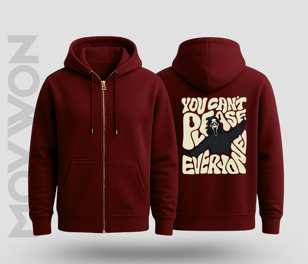 Ghost Vibes Relaxed Hoodie Maroon