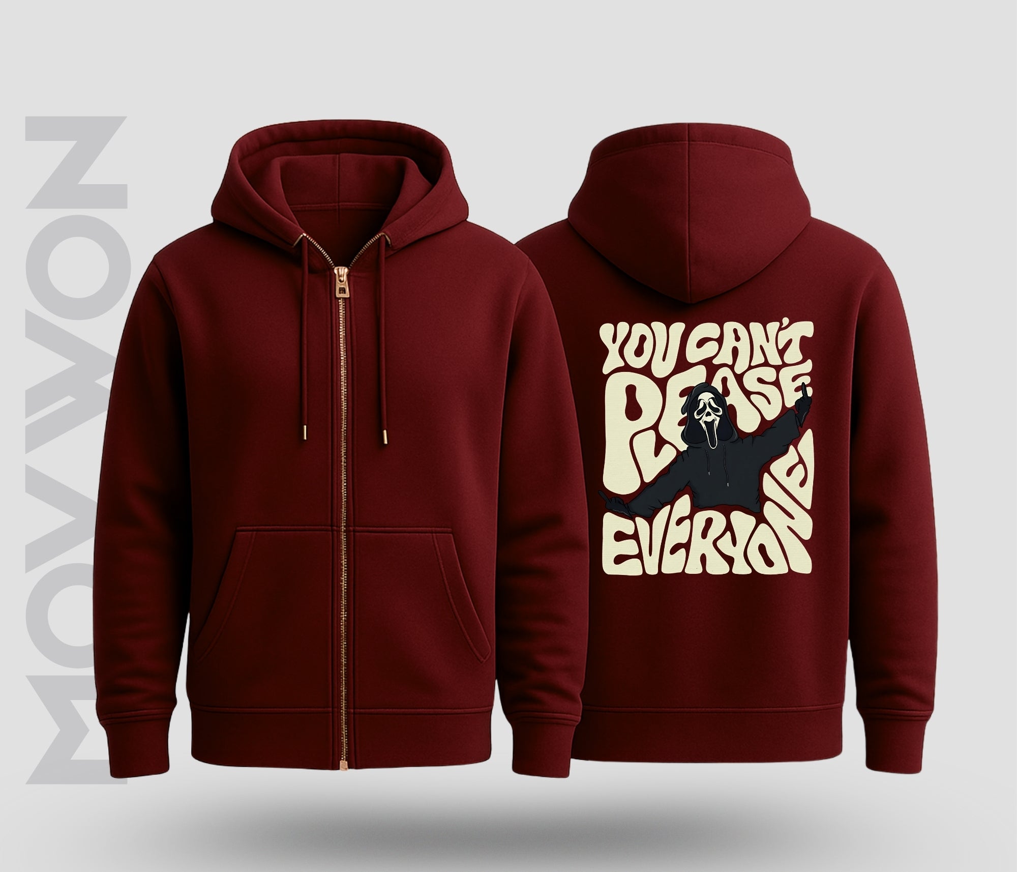 Ghost Vibes Relaxed Hoodie Maroon