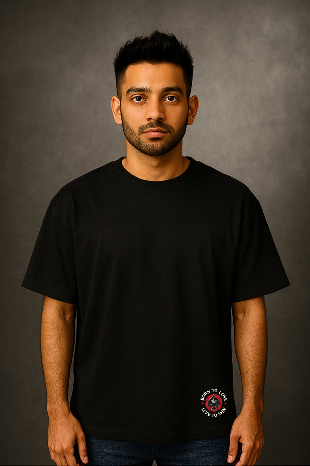 Born To Lose Oversized T-Shirt - Black Colour