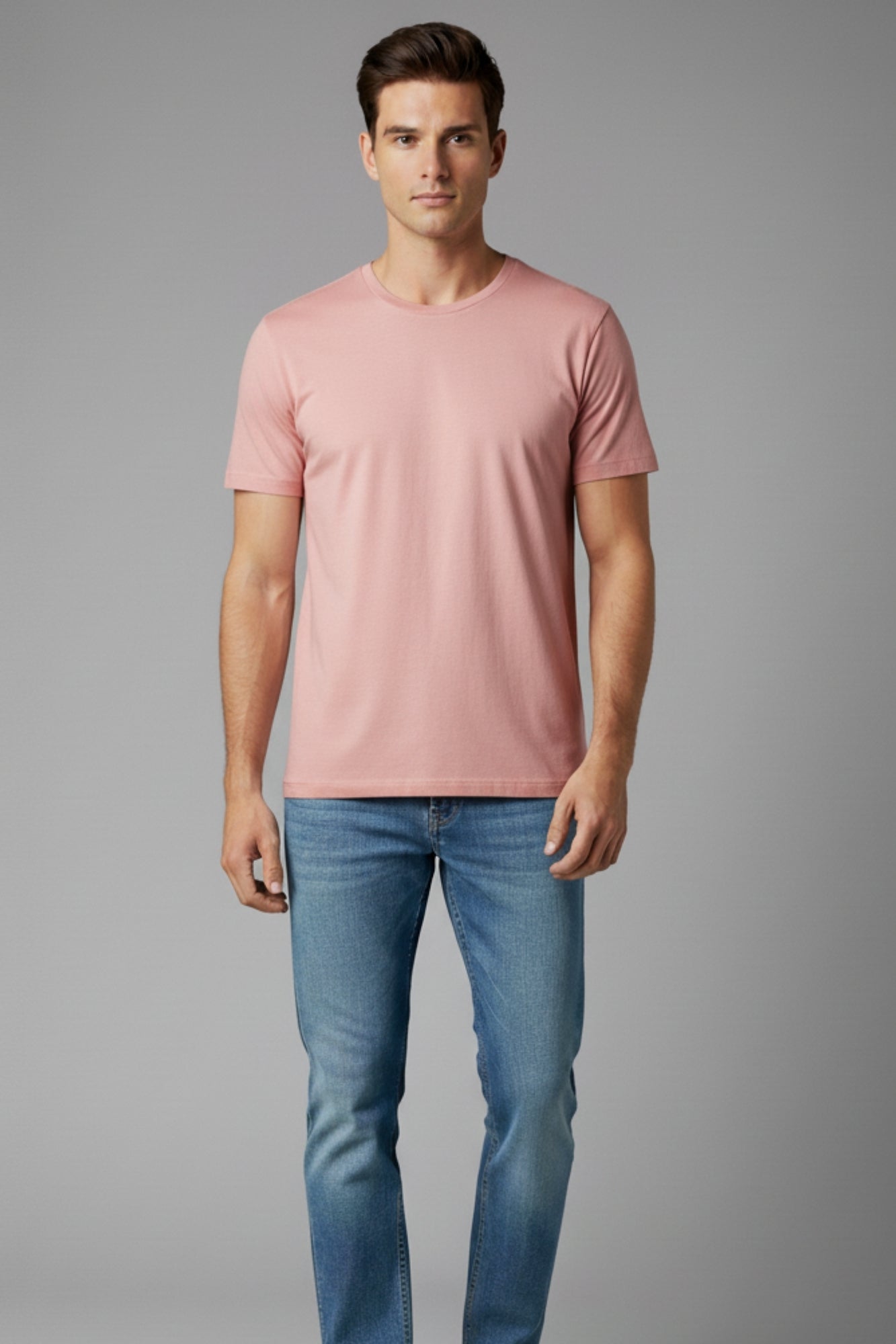 Round Neck - Lite Pink colour Regual T shirt