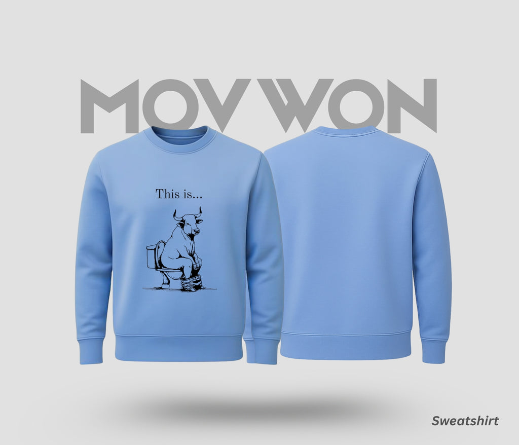 Bull  Solid Sweatshirt - Lite Blue Colour