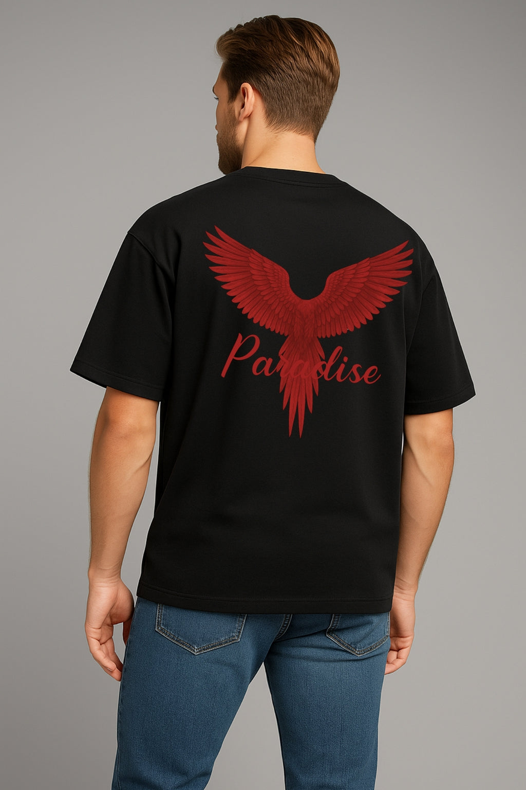 Paradise Oversized T-Shirt - Black Colour