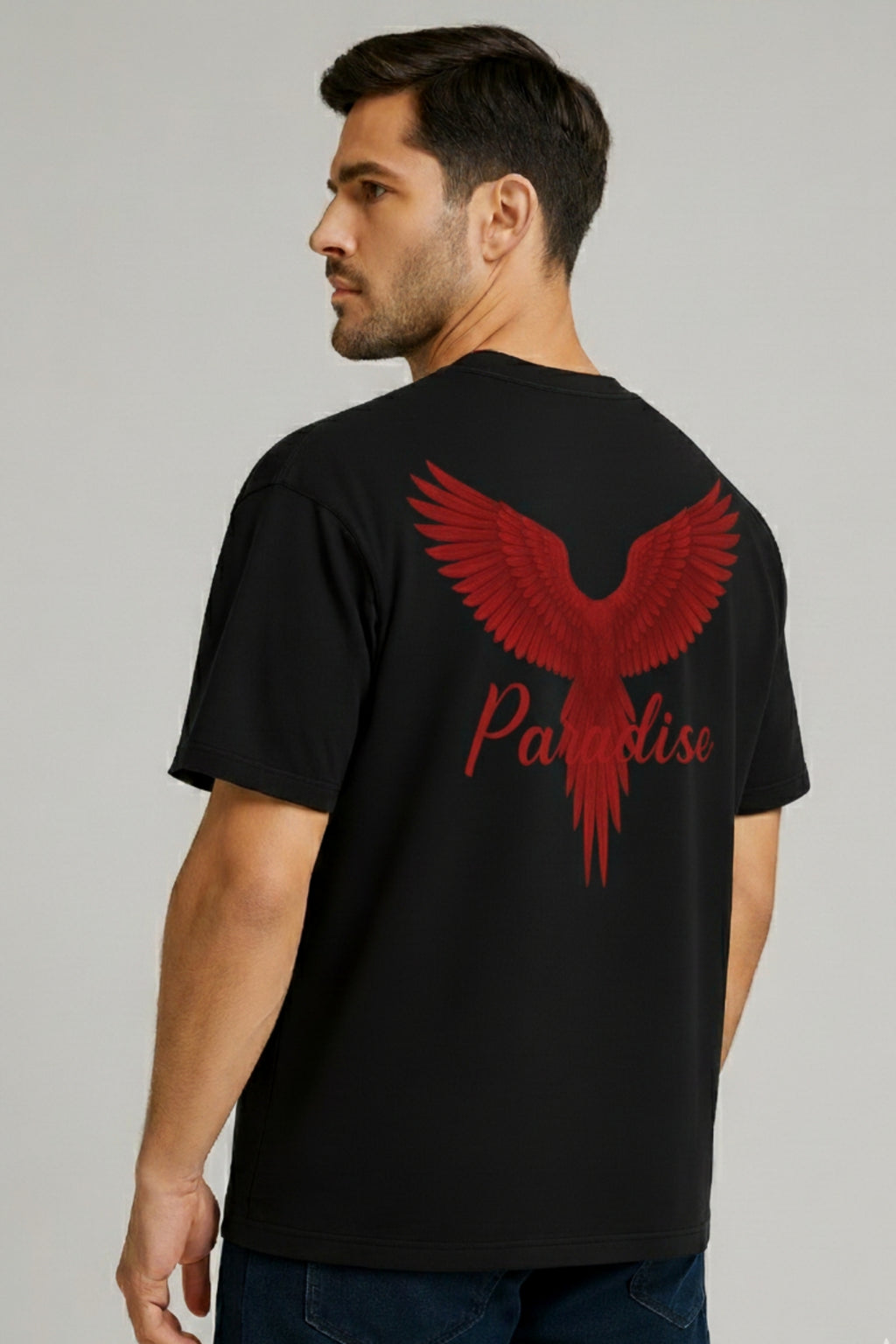 Paradise Oversized T-Shirt - Black Colour