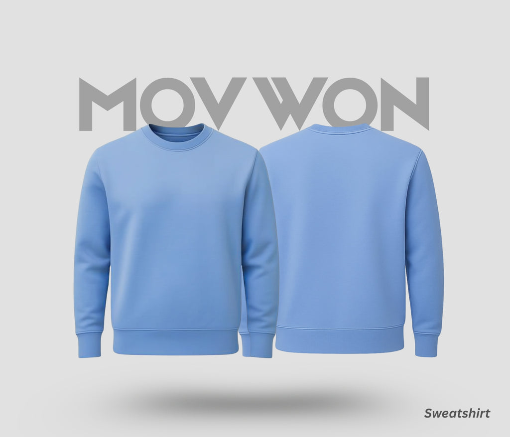 Plain Solid Sweatshirt - Lite Blue