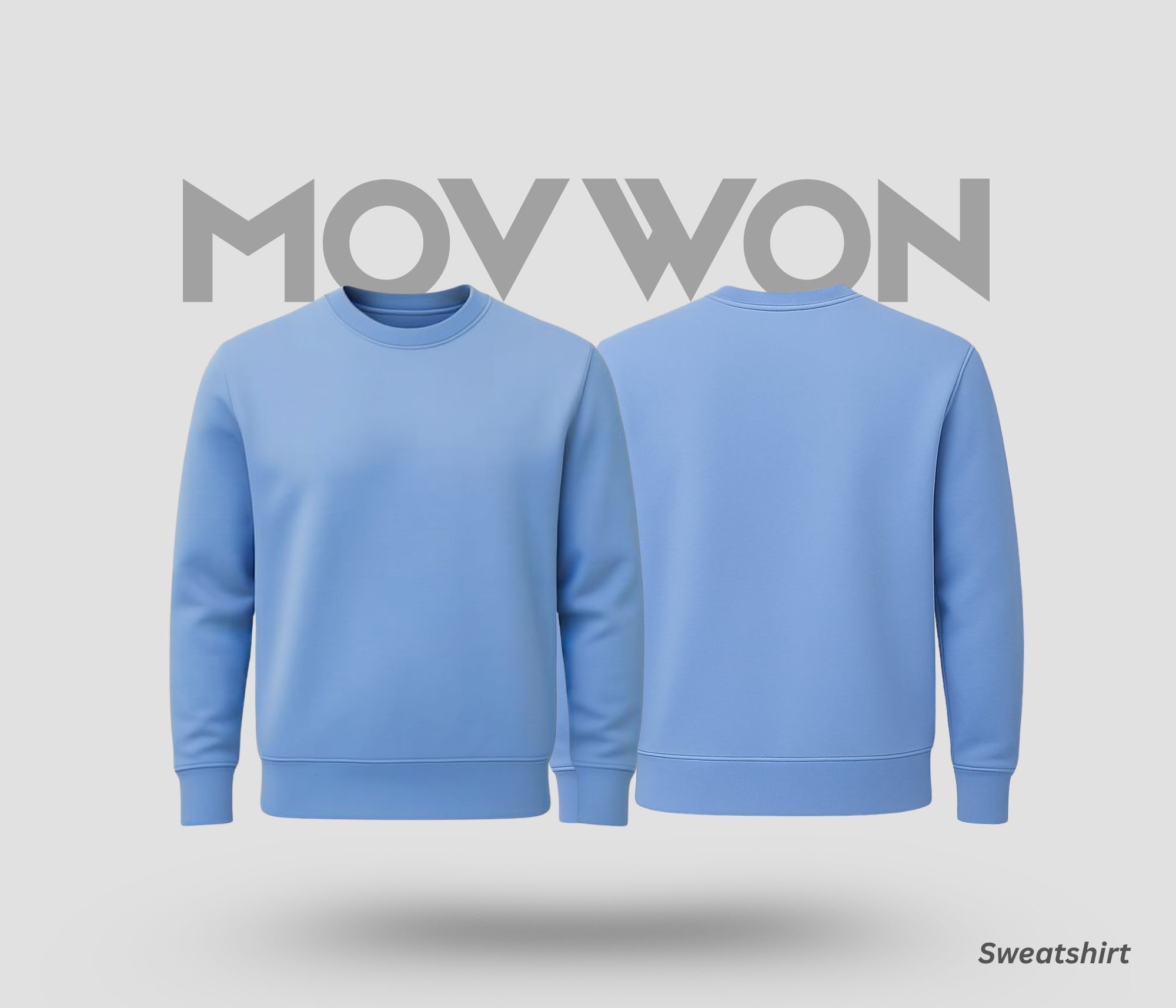 Plain Solid Sweatshirt - Lite Blue