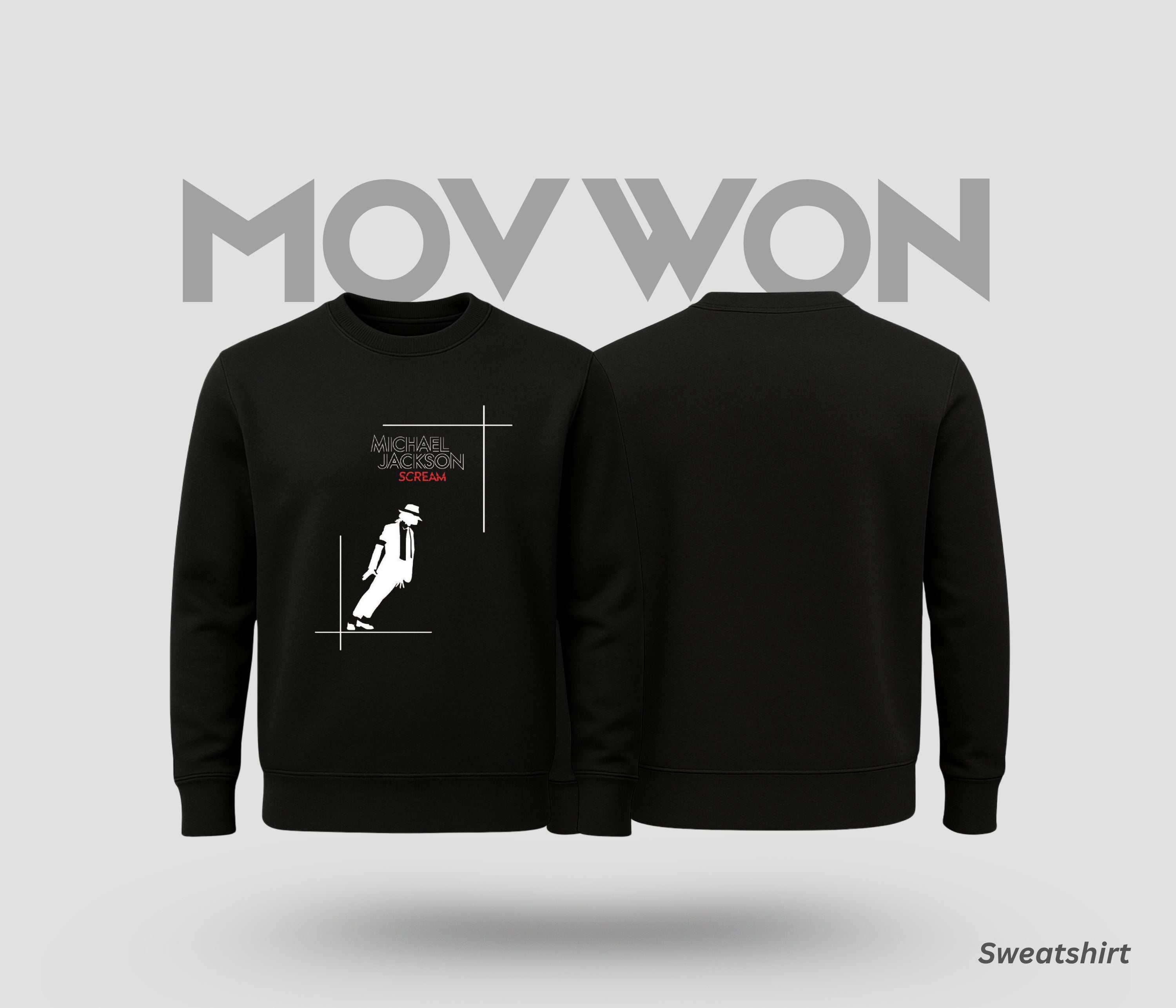Michael Jackson Solid Sweatshirt - Black Colour