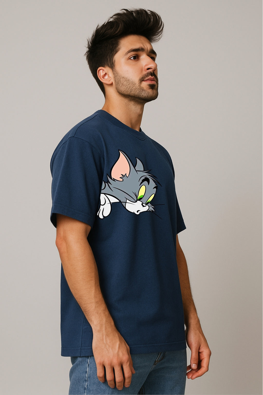 Tom & Jerry Oversized T-Shirt - Diesel Blue