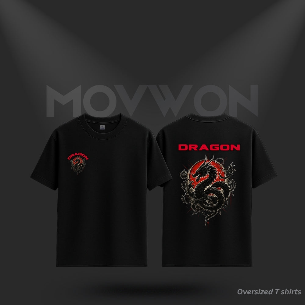 Dragon Oversized T-Shirt - Black Colour