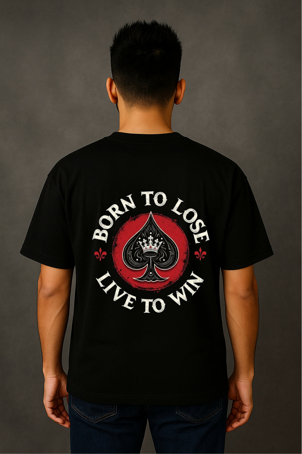 Born To Lose Oversized T-Shirt - Black Colour