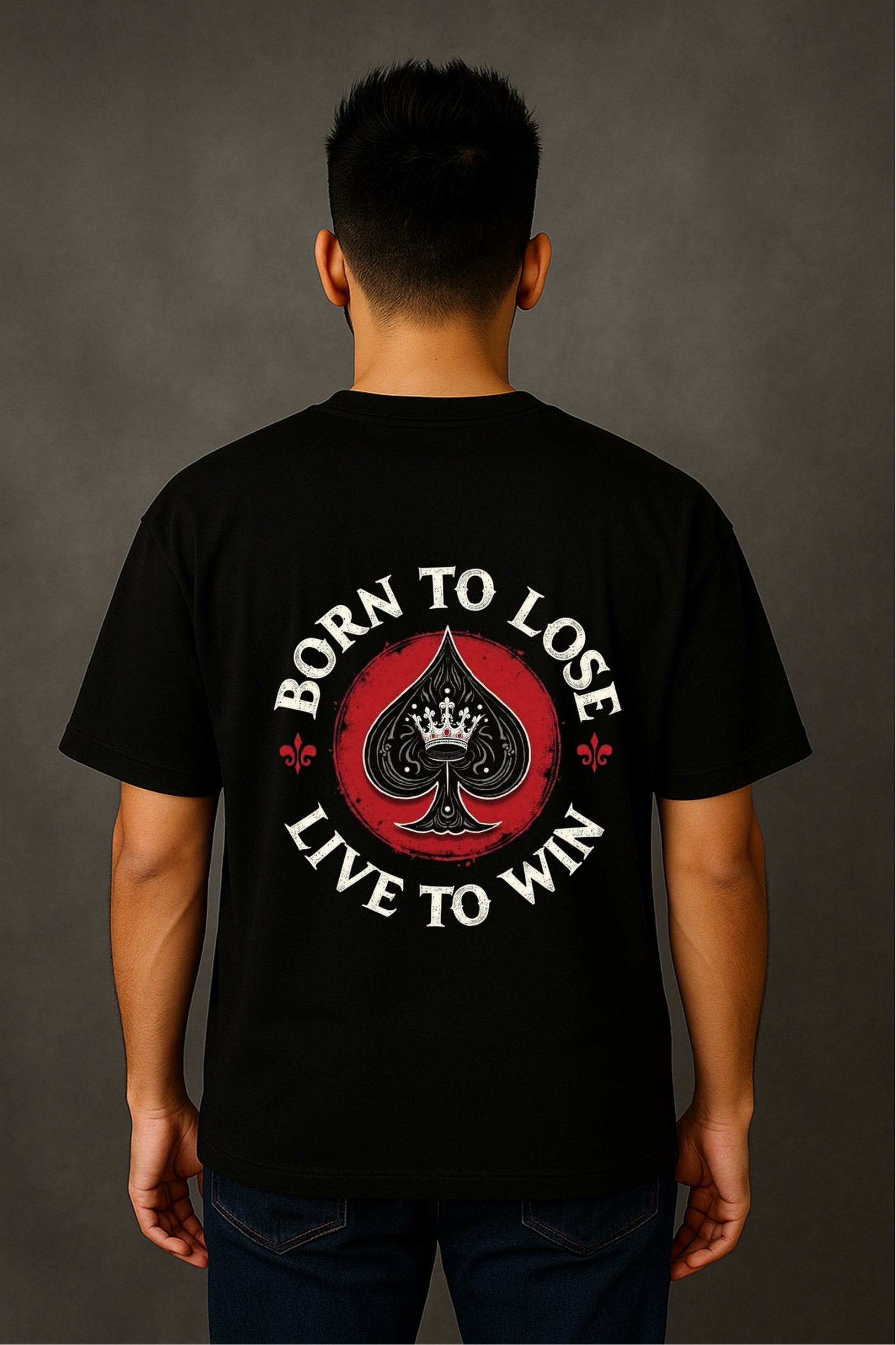 Born To Lose Oversized T-Shirt - Black Colour