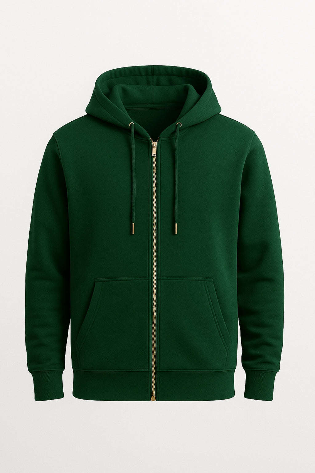Relaxed Plain Botle Green Hoodie