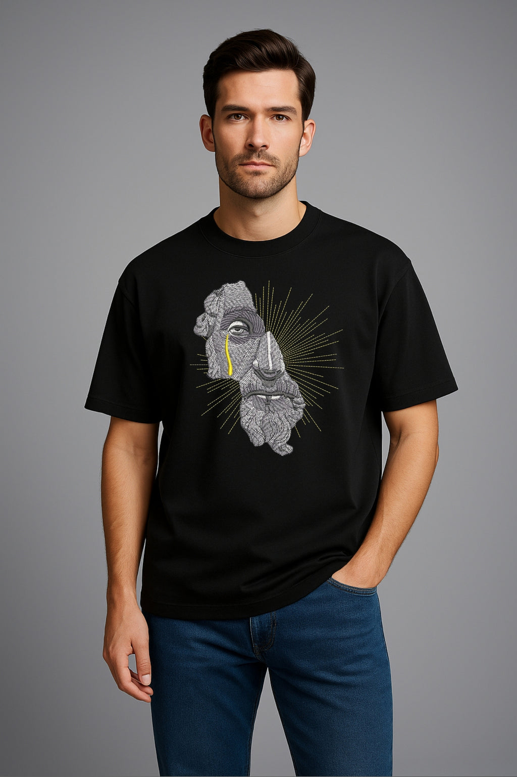 Oversized T-Shirt - Black Colour