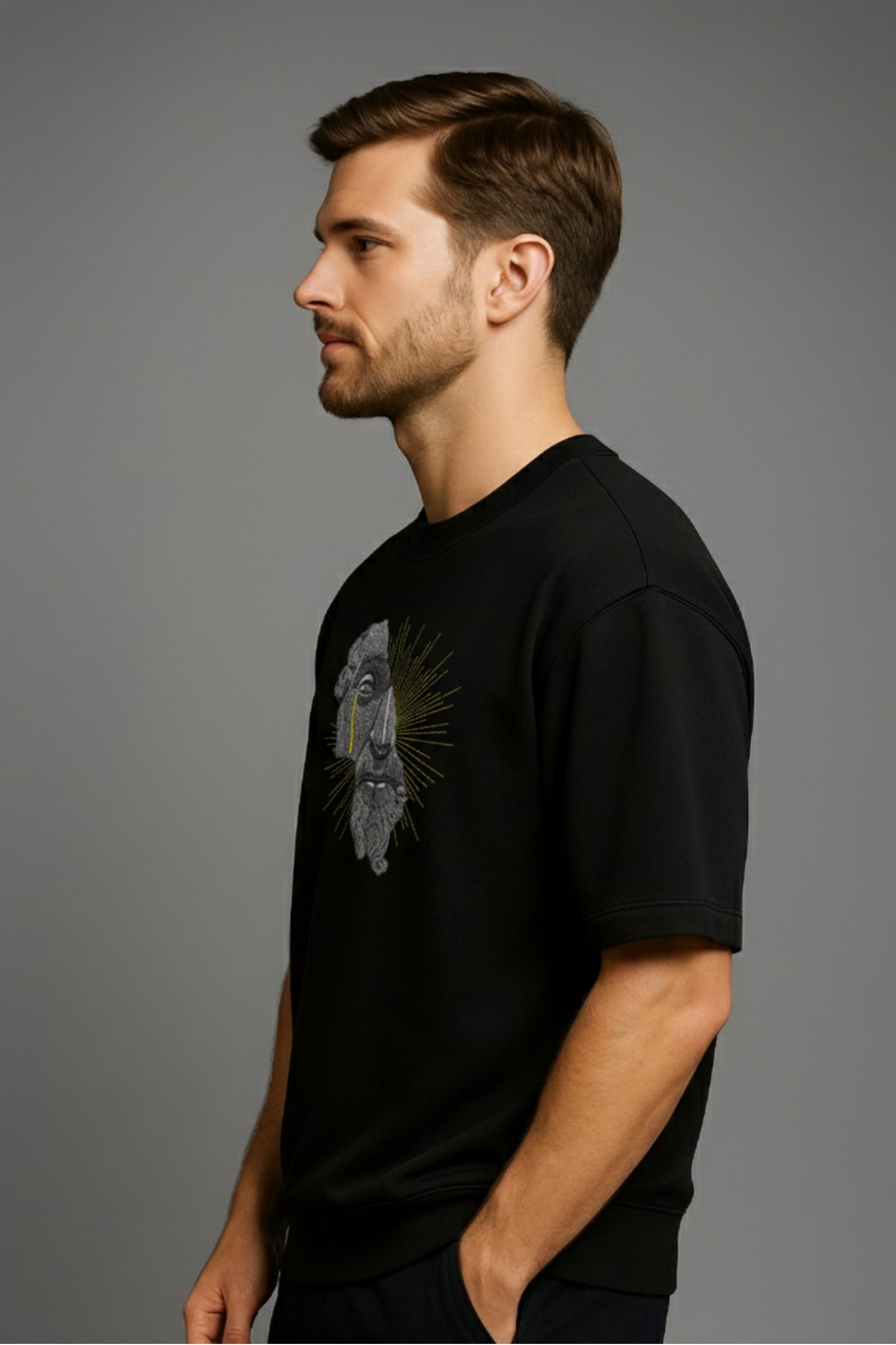 Oversized T-Shirt - Black Colour