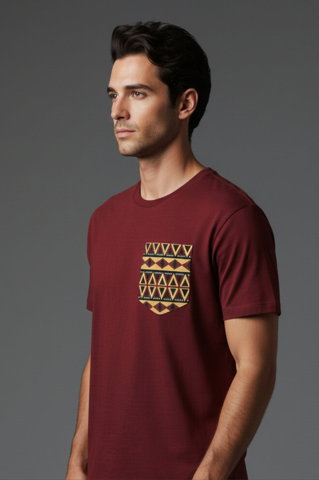 Regular Round Neck  T shirt  with Procket print