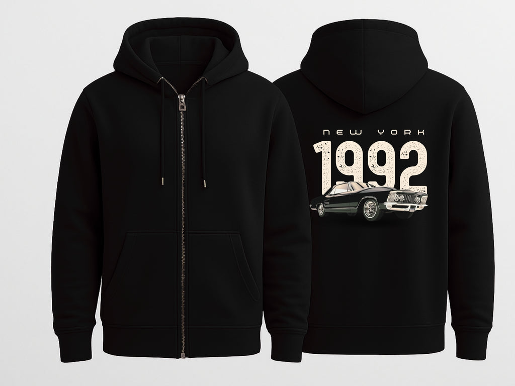 Classic Car 1992 Edition Relaxed  Hoodie  Black