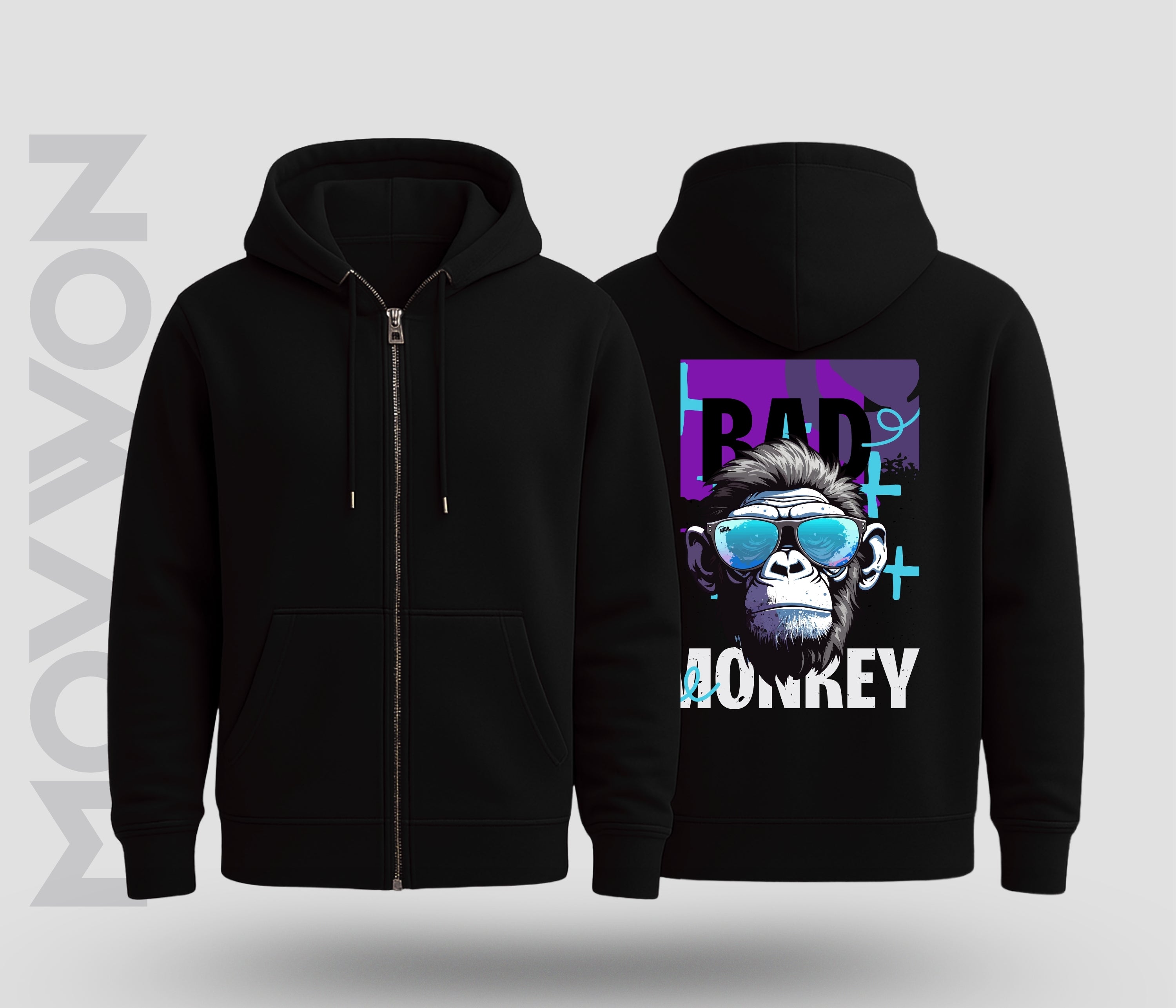 Bad Monkey Relaxed  Hoodie Black