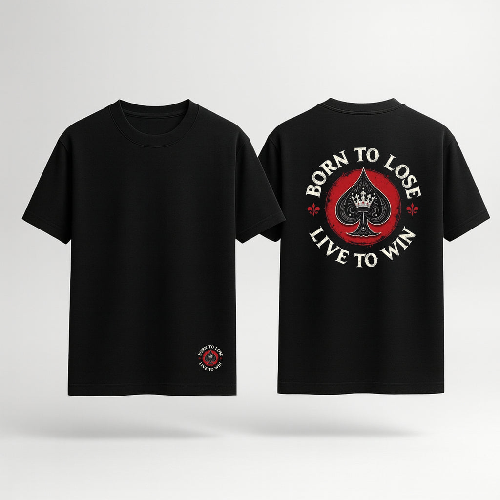 Born To Lose Oversized T-Shirt - Black Colour