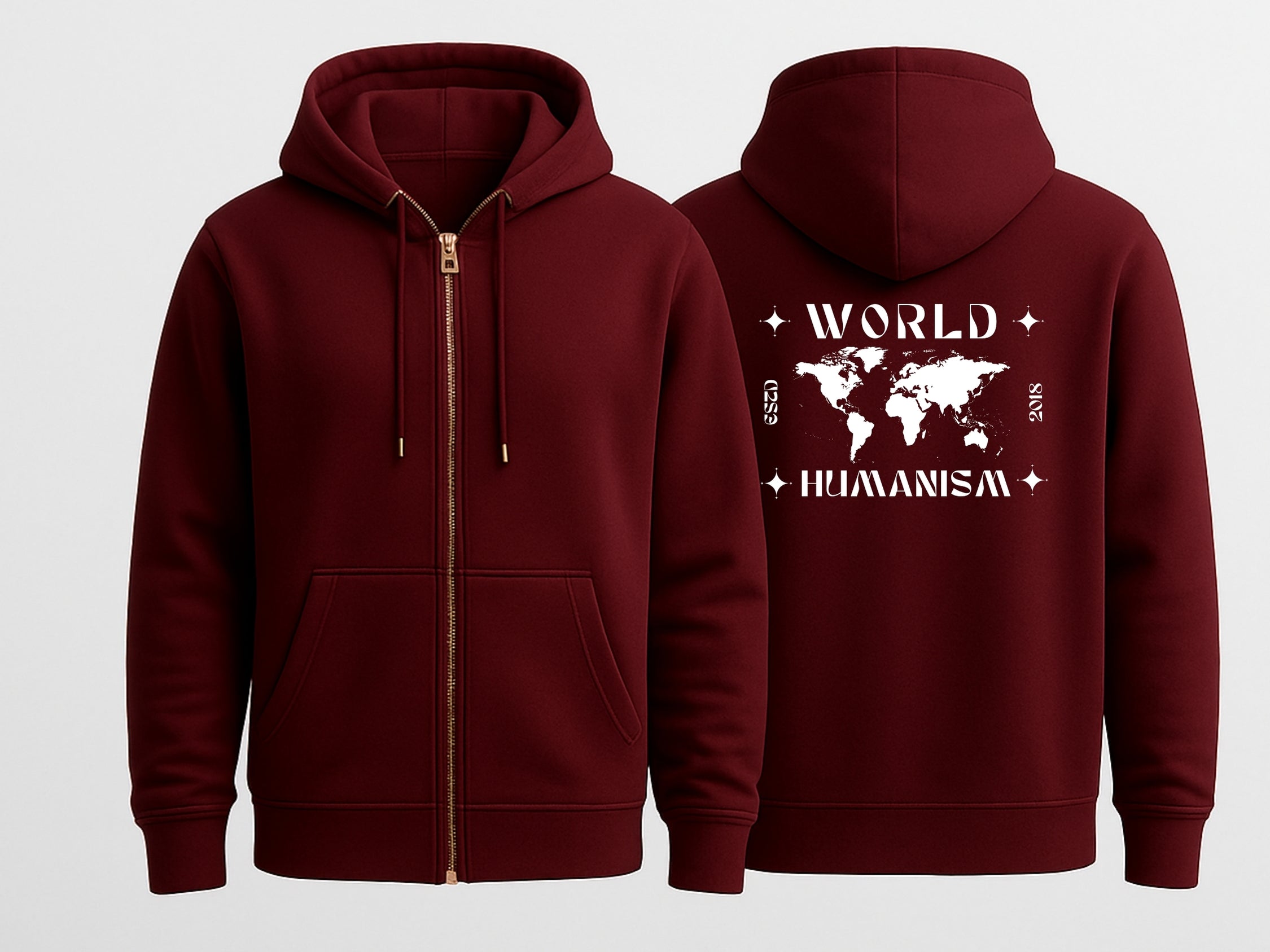 Global Unity Edition Relaxed  Hoodie  Maroon