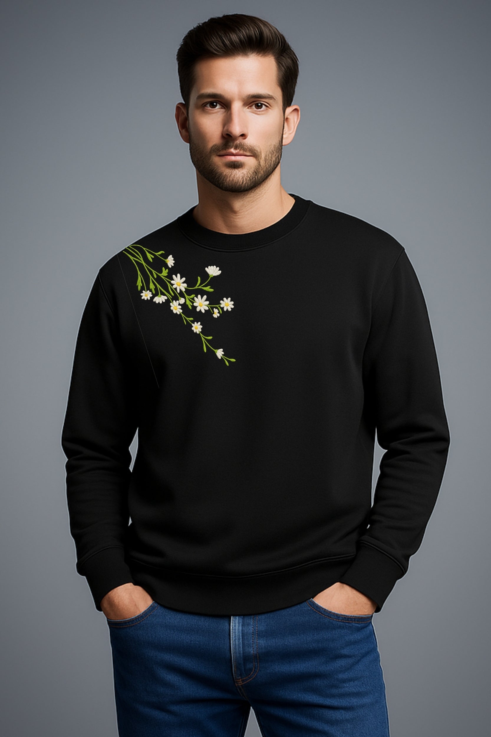 Solid Sweatshirt - Black Colour