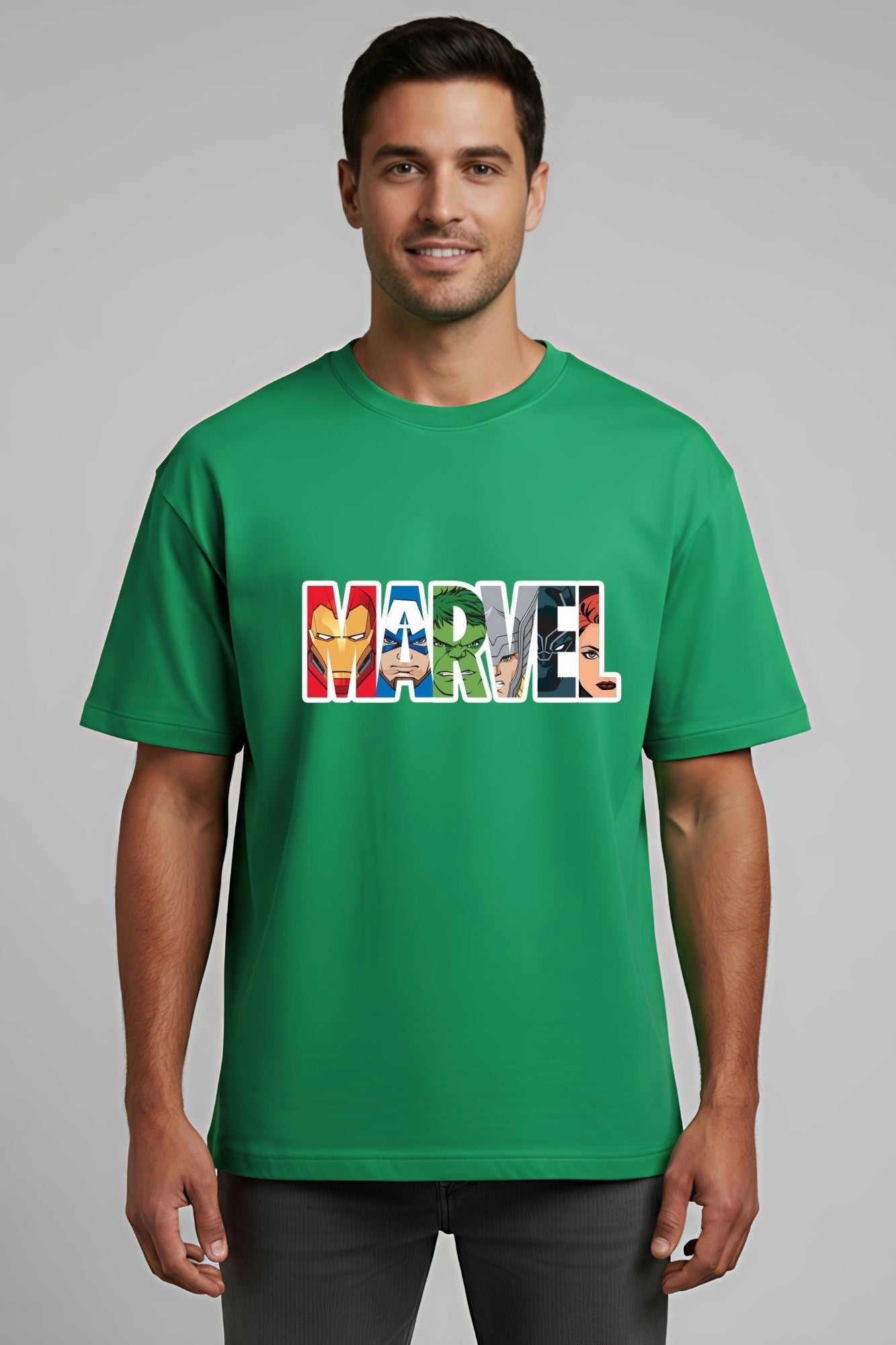 Marvel Oversized T-Shirt - Pista Green