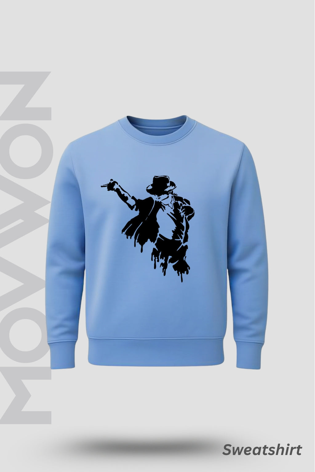Michael Jackson Solid Sweatshirt - Lite Blue