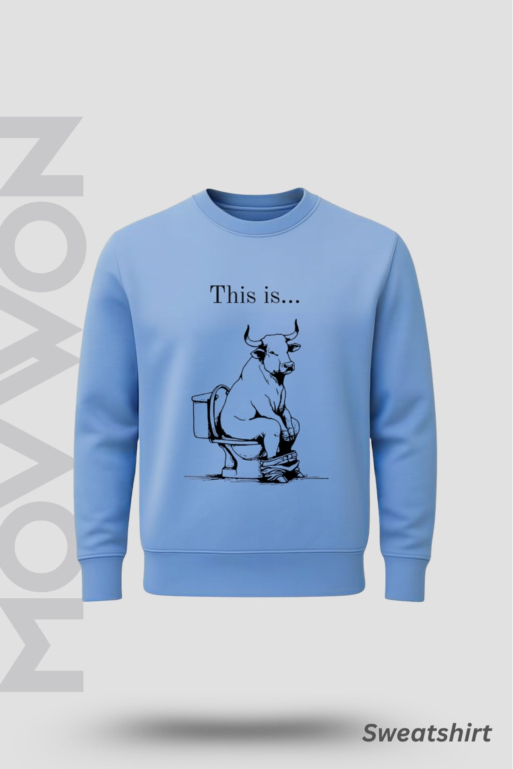 Bull  Solid Sweatshirt - Lite Blue Colour