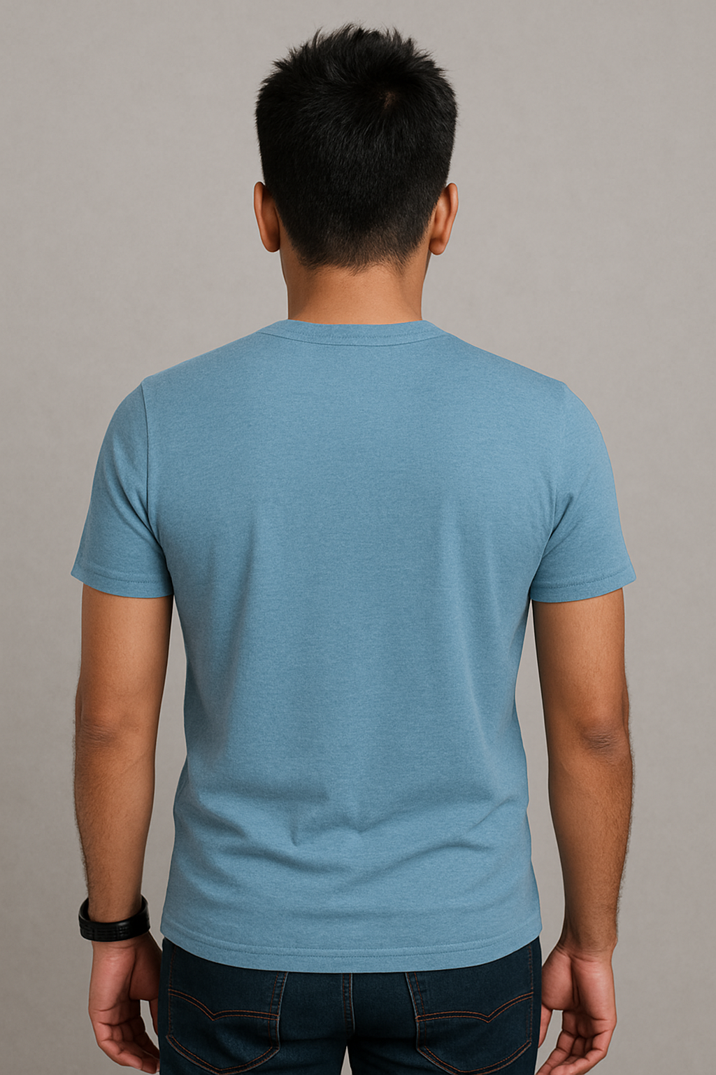 Regular Fit - Baby Blue Plain T shirt