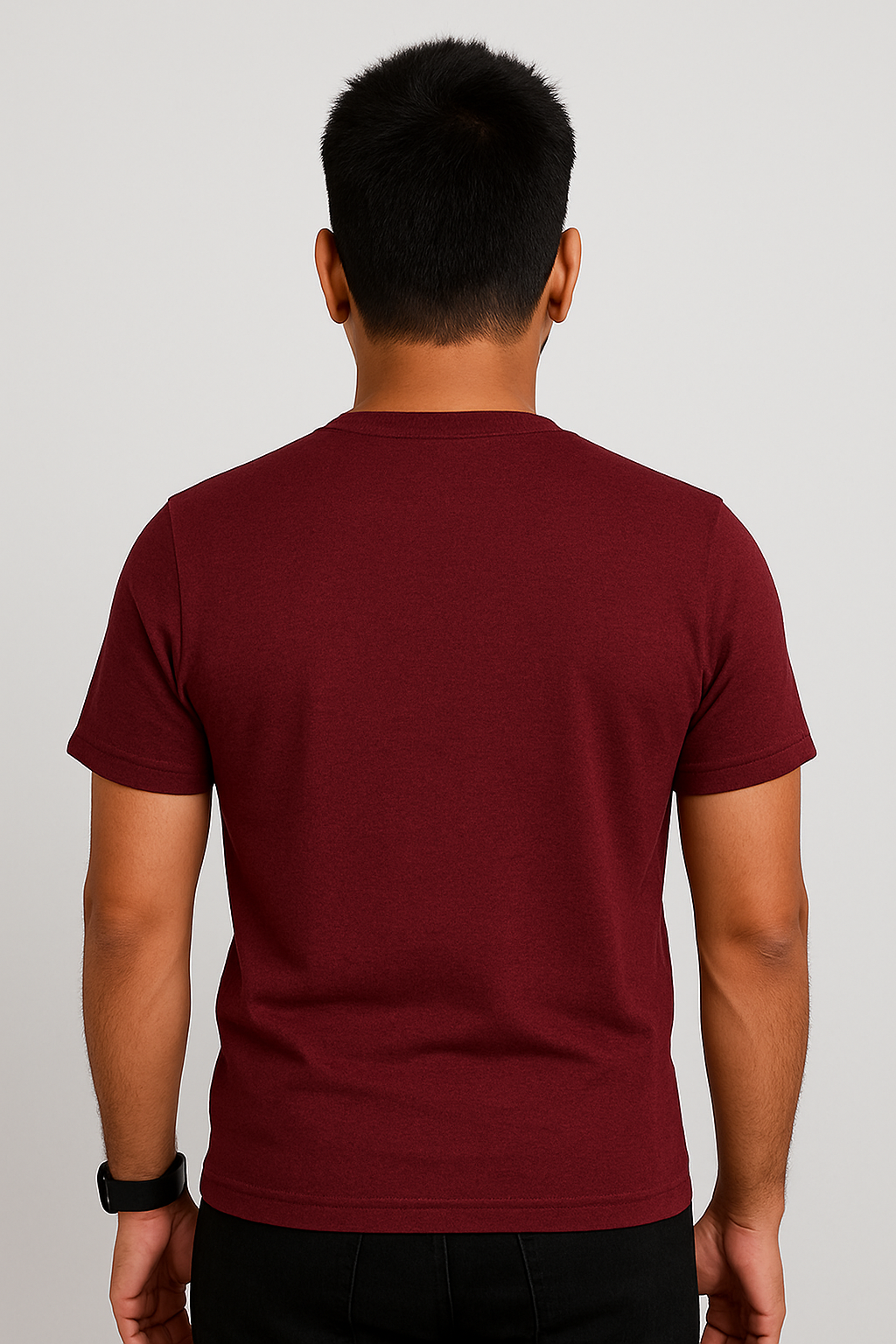 Regular Fit - Maroon colour Plain T shirt