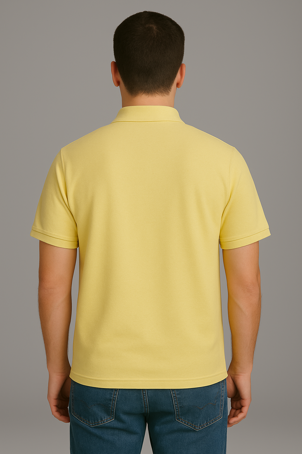 Slim Fit - Yellow Collar T-Shirt with pocket