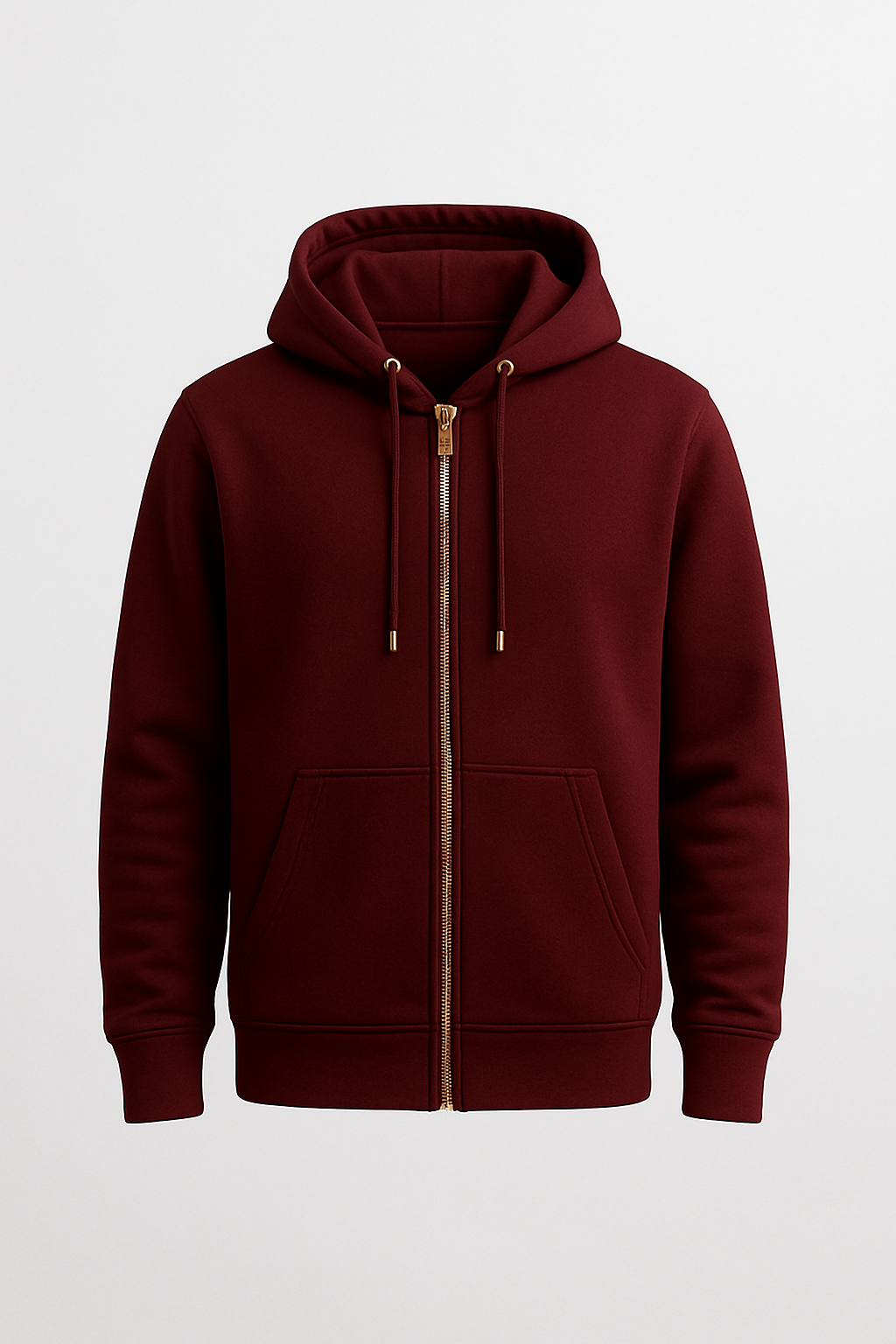 Relaxed Plain Maroon Hoodie