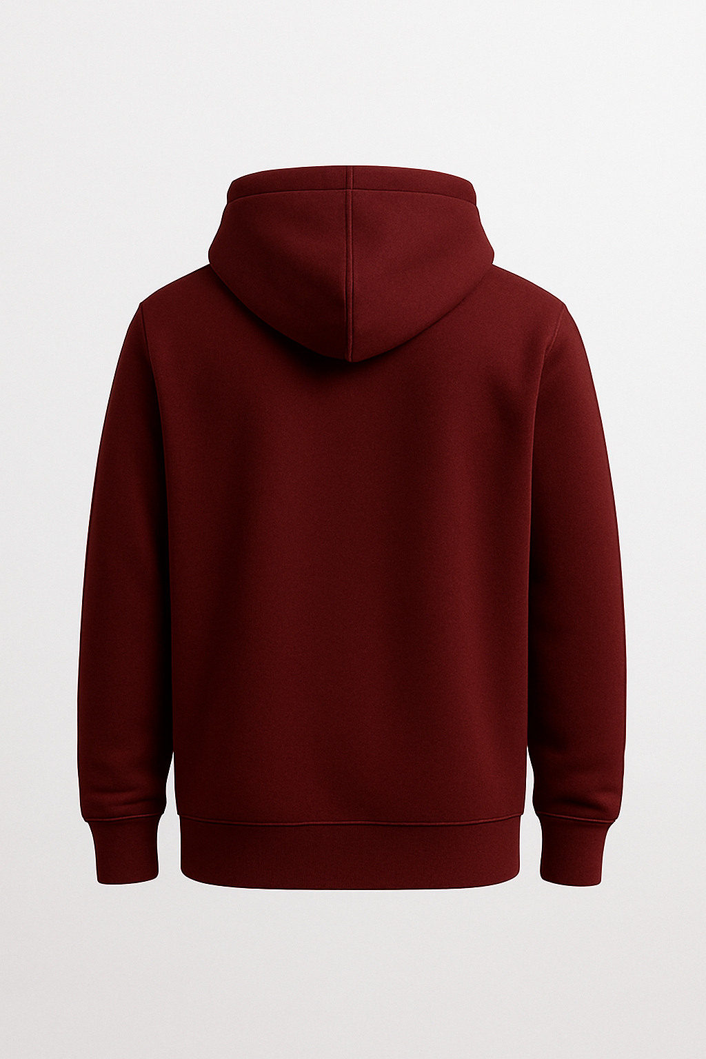 Relaxed Plain Maroon Hoodie