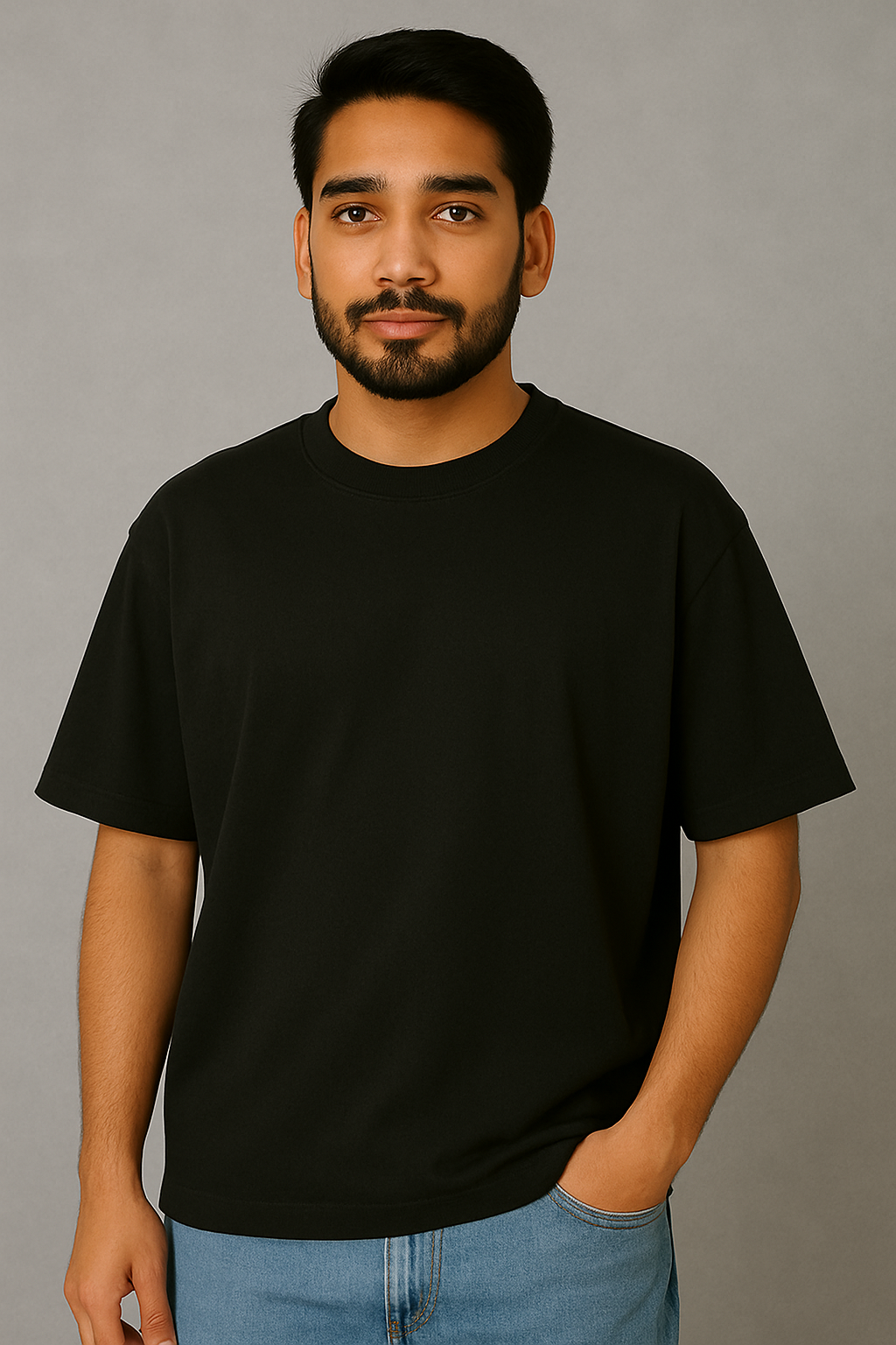 Oversized T-Shirt - Black Colour Plain T shirt
