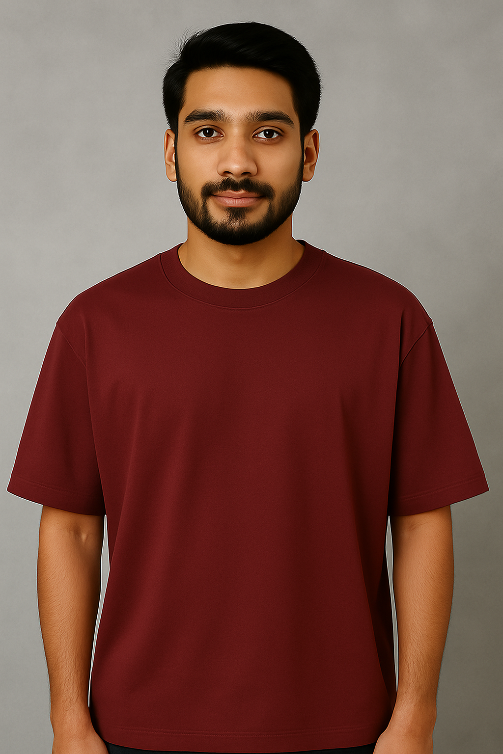 Oversized T-Shirt - Maroon Colour Plain T shirt