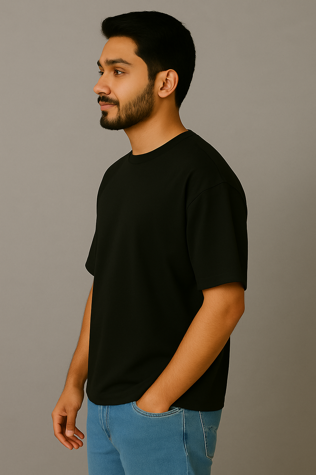 Oversized T-Shirt - Black Colour Plain T shirt
