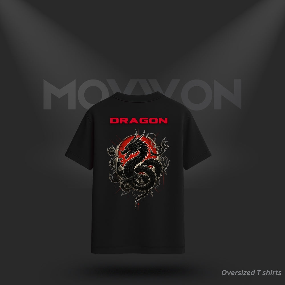 Dragon Oversized T-Shirt - Black Colour