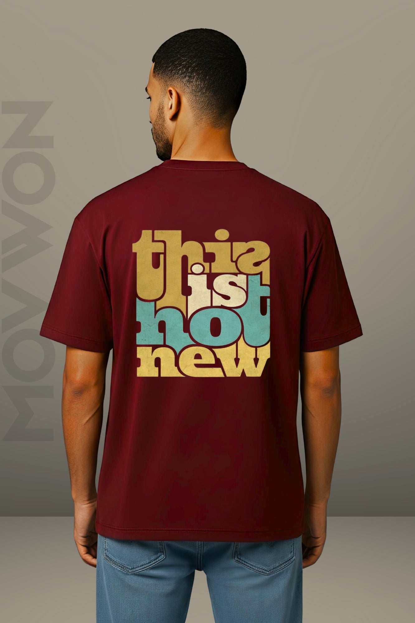 Not New Oversized T-Shirt - Maroon Colour