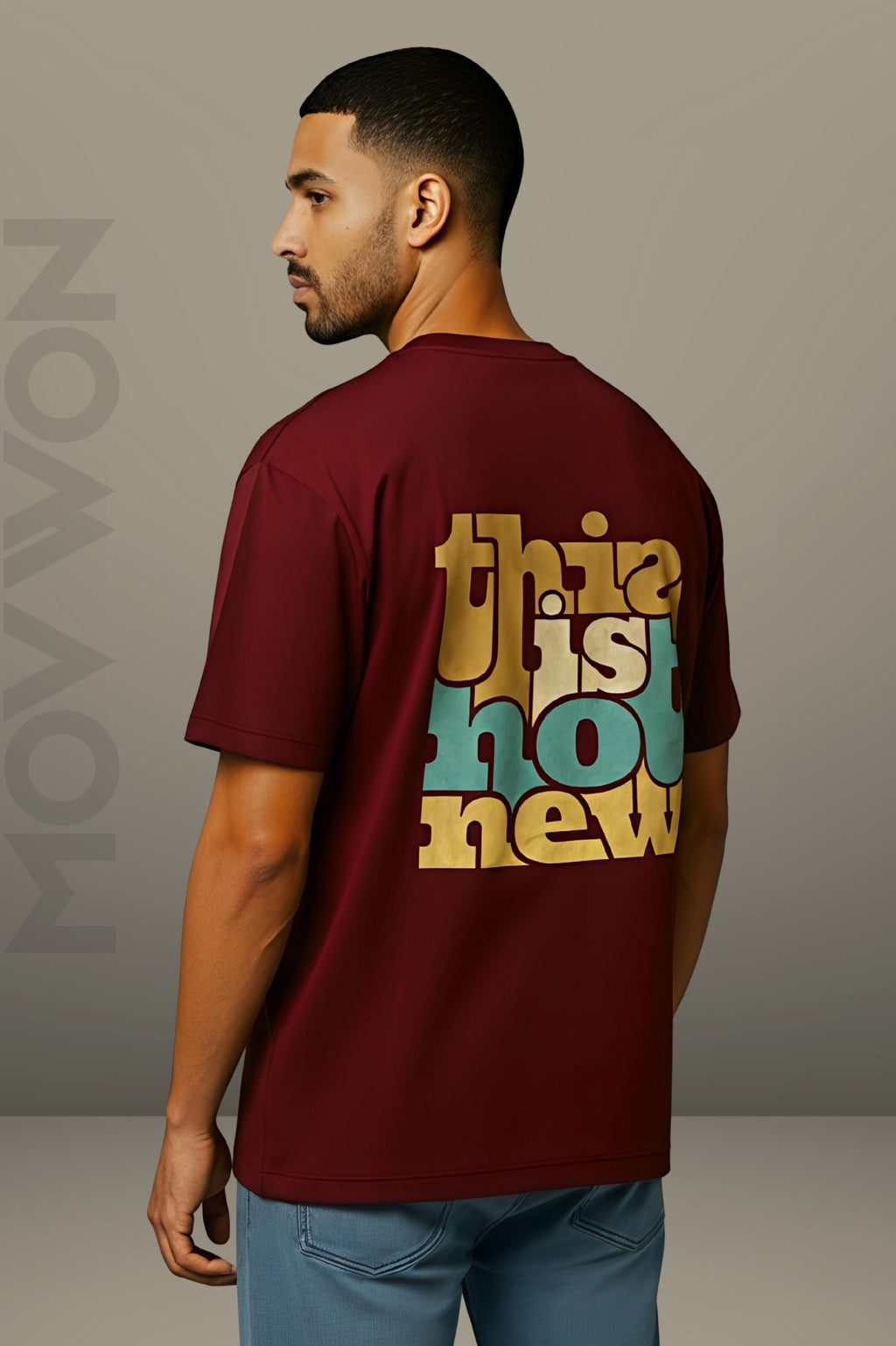 Not New Oversized T-Shirt - Maroon Colour